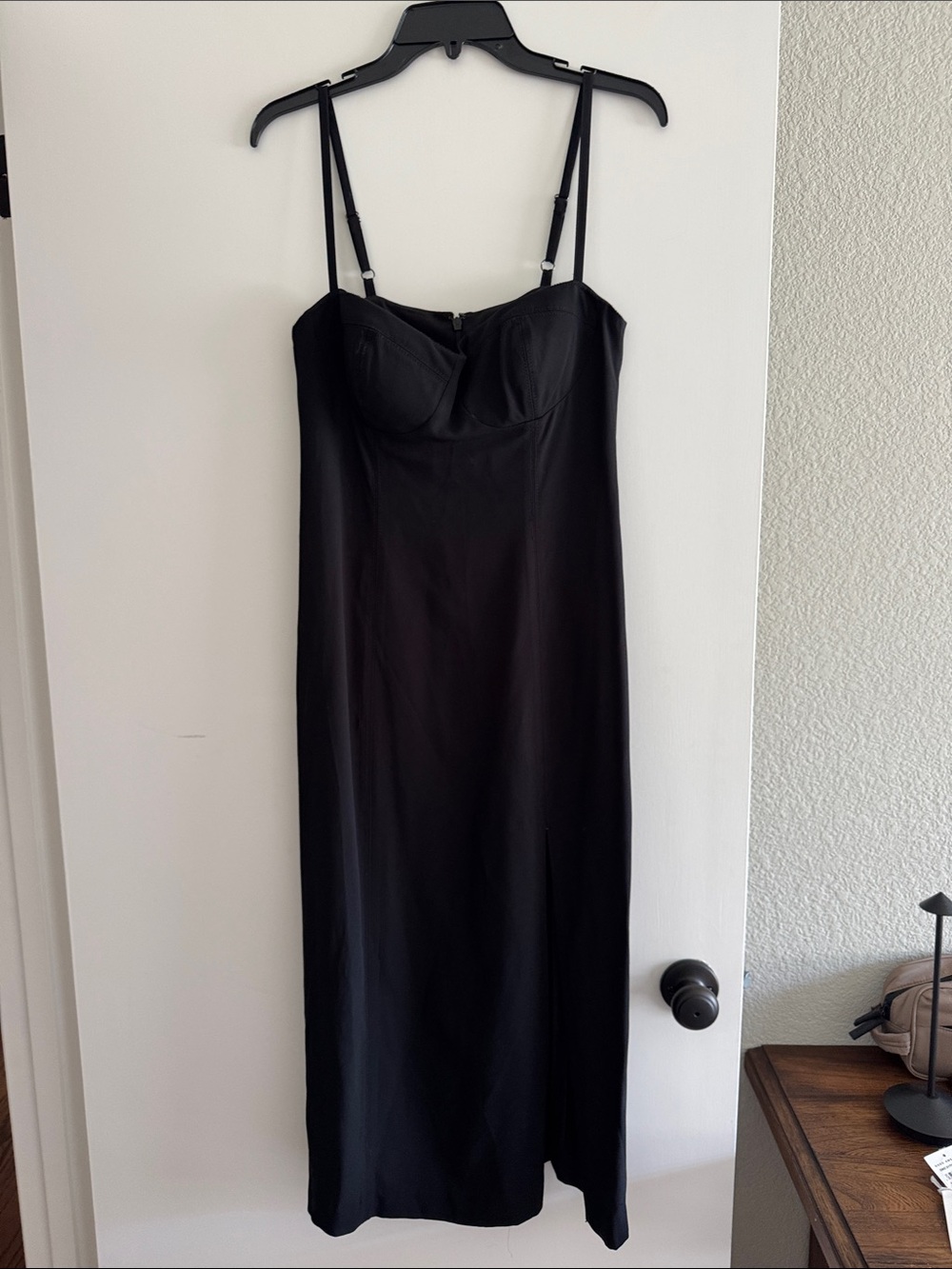 J. Crew Black Crepe Dress with Adjustable Thin Straps